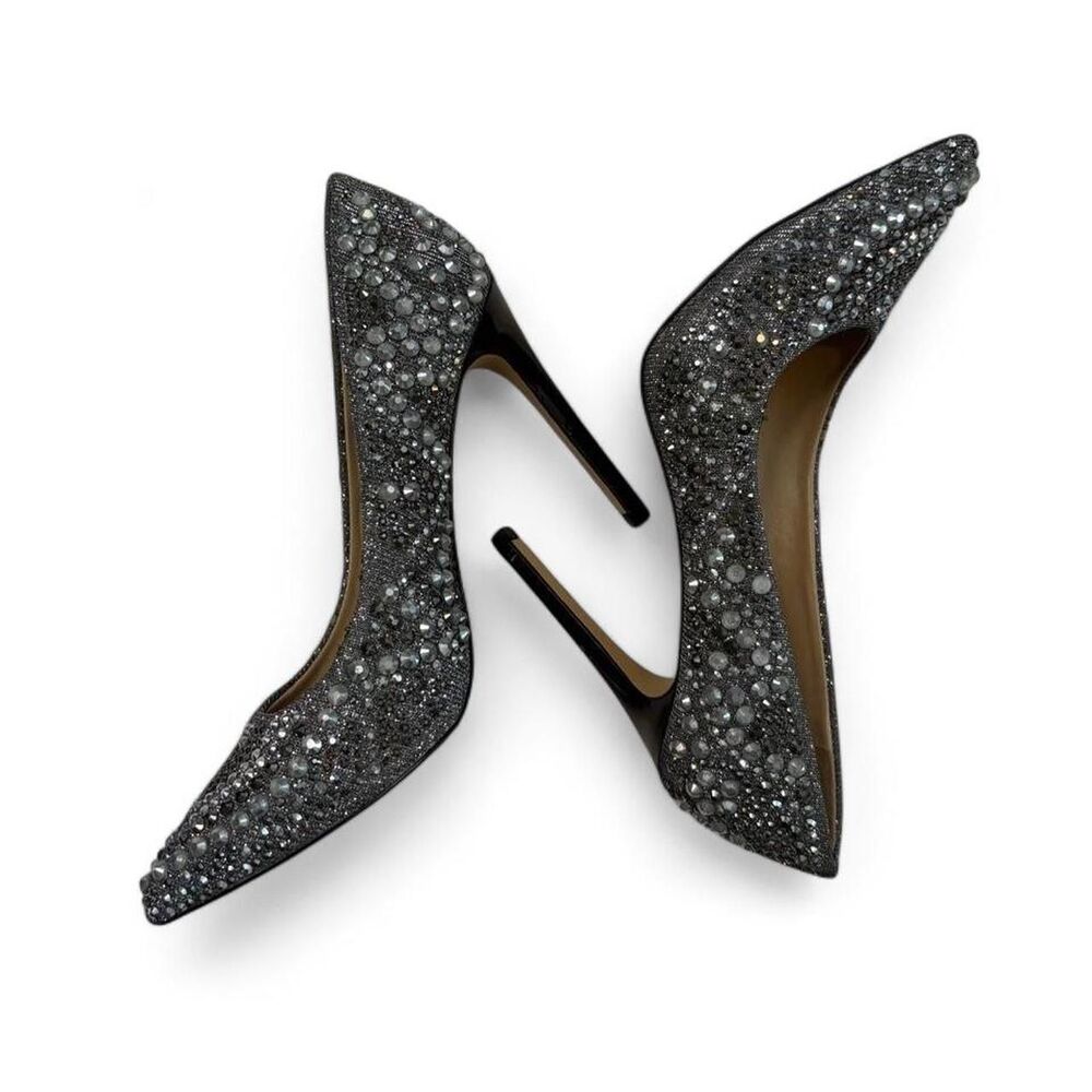 Gianni Bini Women's Silver Rhinestone Pearl Pumps Heels Footwear Size 8